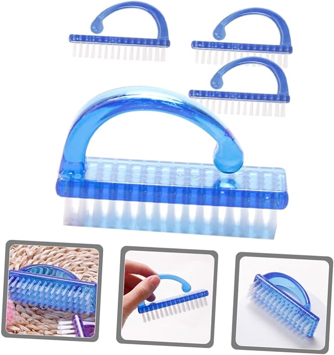 UKCOCO 4pcs Manicure Tools,Manicure Brush,Nail Cleaning Tools,Manicure Dust Brush,Nail Cleaning Brush,Nail Brush Stiff Bristles Fingernail Brush,Nail Scrub Brush,Nail Scrub Brush,Nail Cleaning Tool - BeesActive Australia