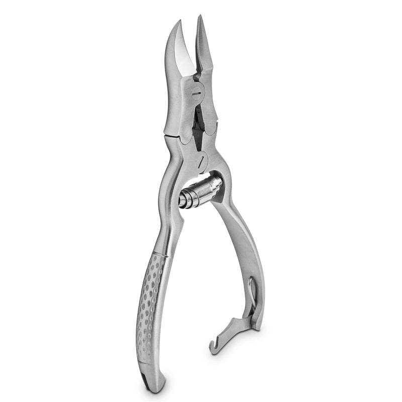 High Carbon Steel Professional Nail Clippers for Seniors & Podiatrist Toenail Clippers | Hammer Forged to Trim Thick or Hard Toenails | Heavy Duty Toenail Clippers for Thick Toenails (Silver) Silver
