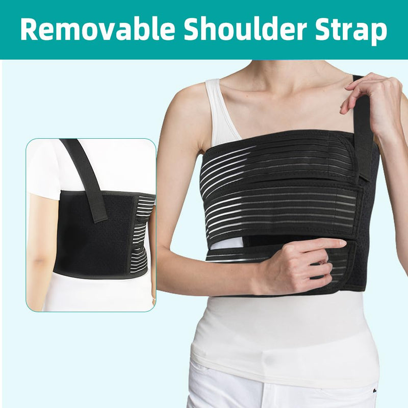 Rib Brace for Women Men,Breathable Chest Binder,Rib Protector Wrap & Chest Brace for Dislocated or Injured Ribs (M(25"-33")) M(25"-33") - BeesActive Australia