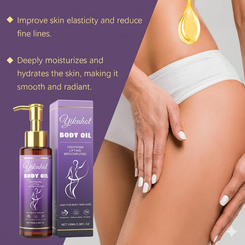 Body Firming Oil with Natural Ingredients & Vitamin E, Lightweight Body Oil for Women Post, Shower Nourishing & Firming (Bergamot)
