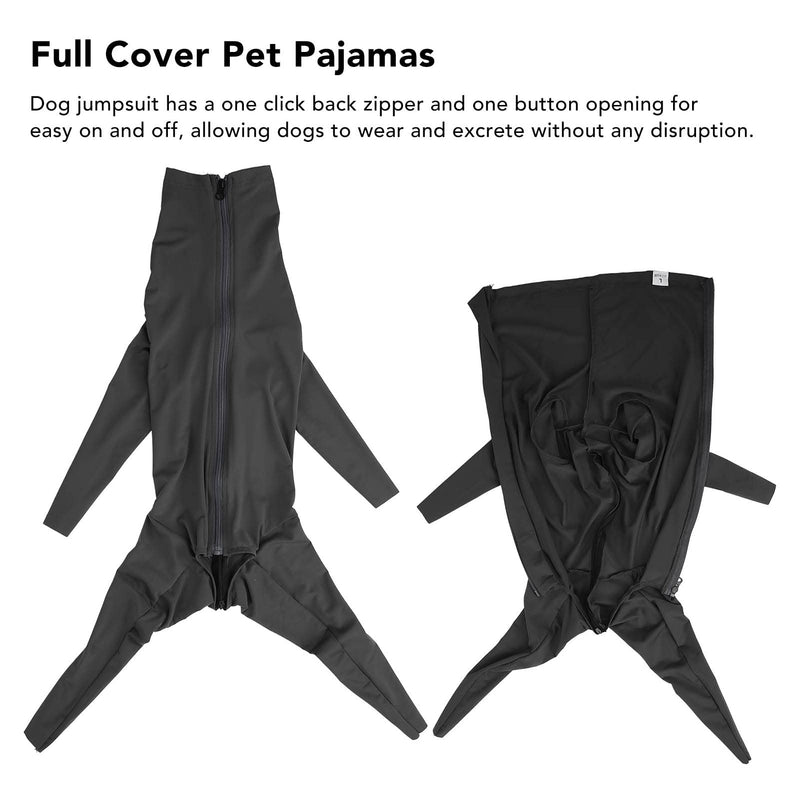 Dog Full Coverage Jumpsuit, Dog Recovery Suit, Adjustable Long Sleeve Elastic Prevent Shedding Dog Bodysuit, Anti Licking Dog Surgery Suit for Post Operative for Medium Large