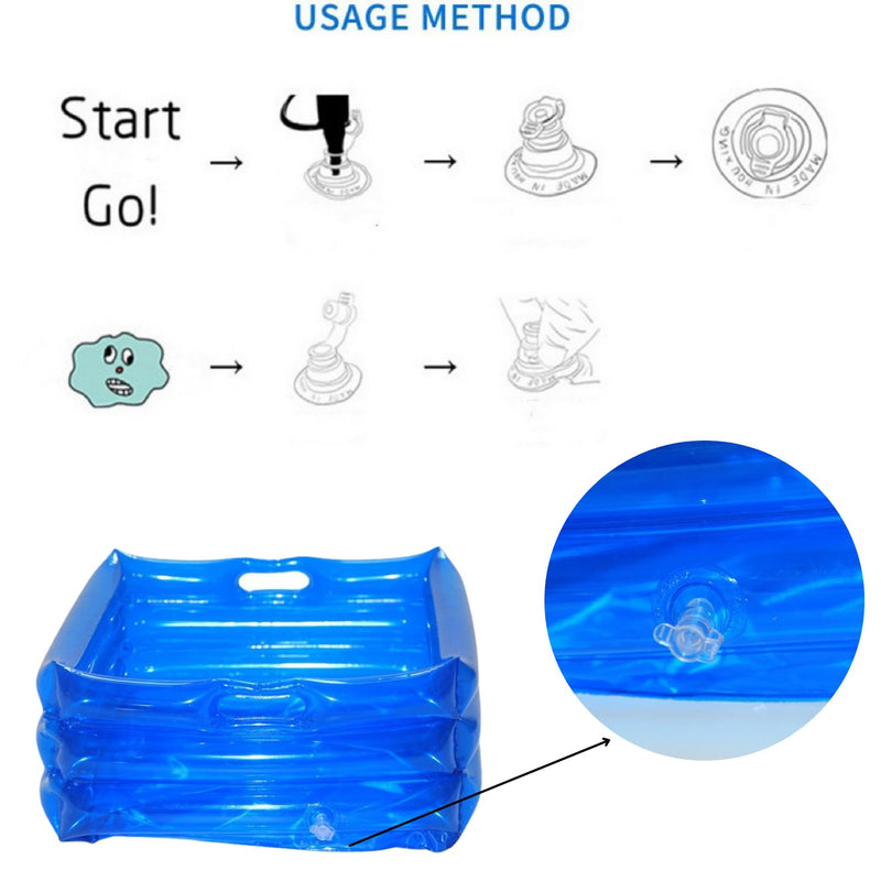 7 Pcs Foldable Bearded Dragons Pool Bath Collar Ring & Boat Set Swimming Bath Water Washer for Small Animal Hedgehog Hamster with Pump 7 Pcs Set - BeesActive Australia
