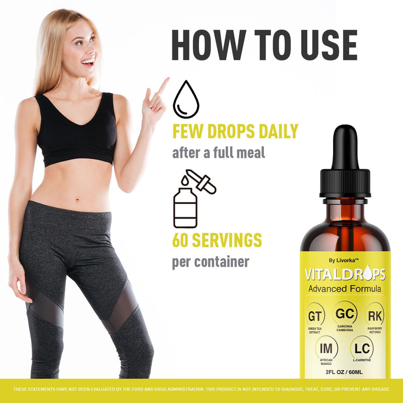 Vital Drops - Official Vital Drops Advanced Formula, VitalDrops Daily Premium Liquid Supplement Support All Natural Multivitamin for Overall Health & Wellness, 1 Bottle for 1 Month