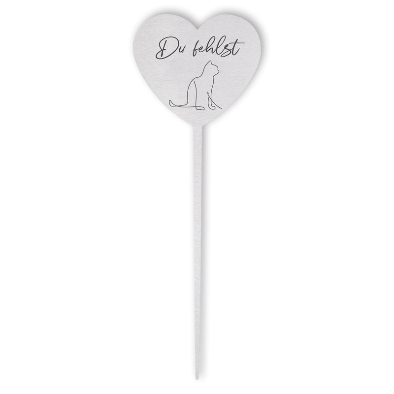 Dolorino grave marker stainless steel You are missing - cat - BeesActive Australia
