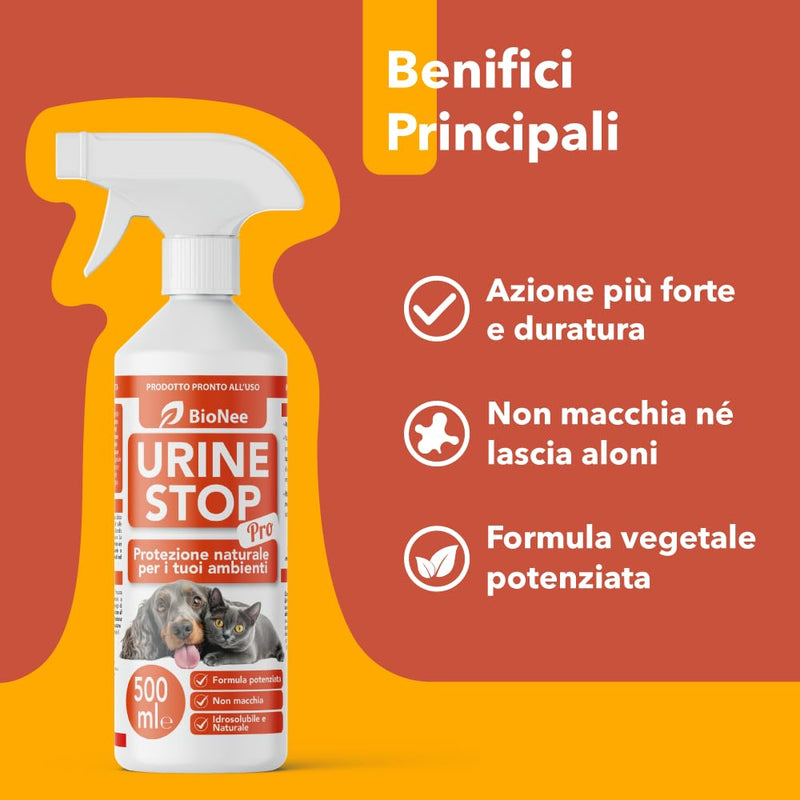 Urine Stop PRO Potentiated Plant Deterrent with Citrus and Horsetail, Ready to Use to Reduce Urinary Marking of Dogs and Cats - Indoor and Outdoor - 500ml