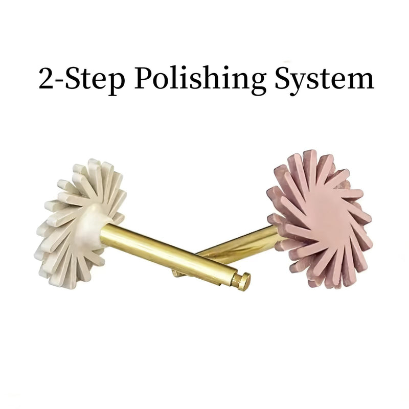 Dental Polishing Wheels, Dental Composite Resin Polishing Discs Rubber Wheel, 2-Step Polishing Diamond System Dental Lab Tool