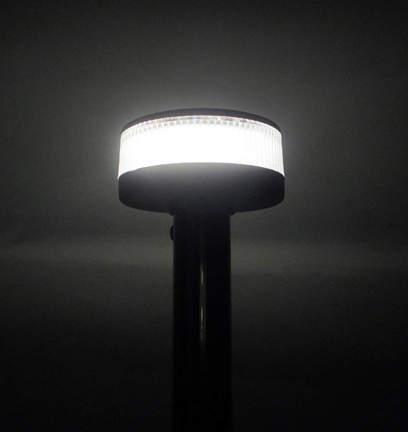Pactrade Marine All Round White LED, Stern Light, Anchor Light, Pole Light LED Boat Navigation Light with Standard Pole 22'' with Removable 2-Pin Fixed Plug-in Base USCG 2NM for Pontoon, Fishing Boats - BeesActive Australia