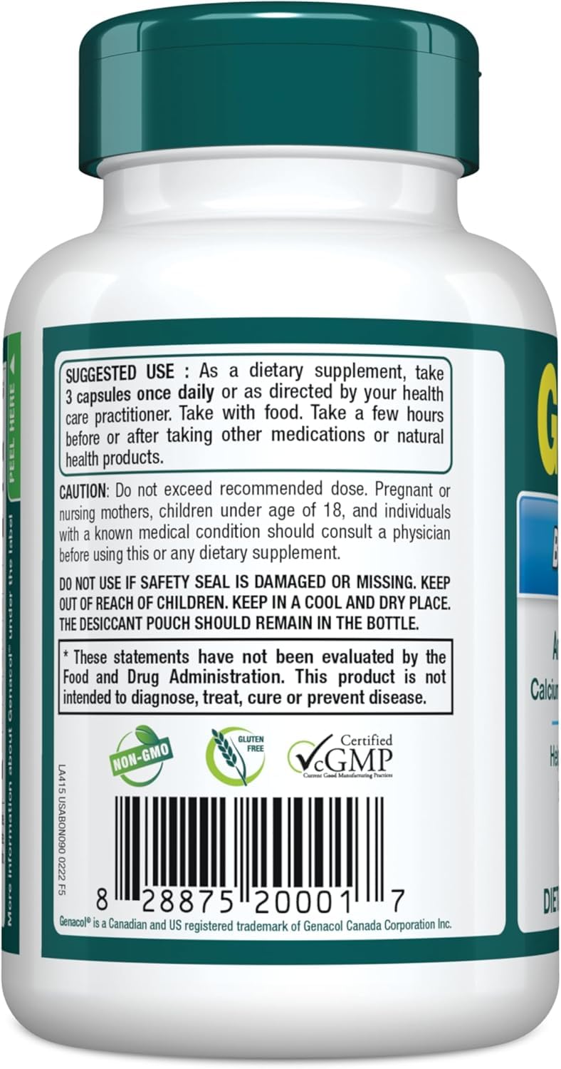 Genacol Bone & Joint – Calcium, Vitamin D3, Boron & Collagen | Essential Nutrients for Strong Bones, Natural Relief of Joint Discomfort (Knees, Hips, Shoulders, Fingers) 90 Count (Pack of 1)