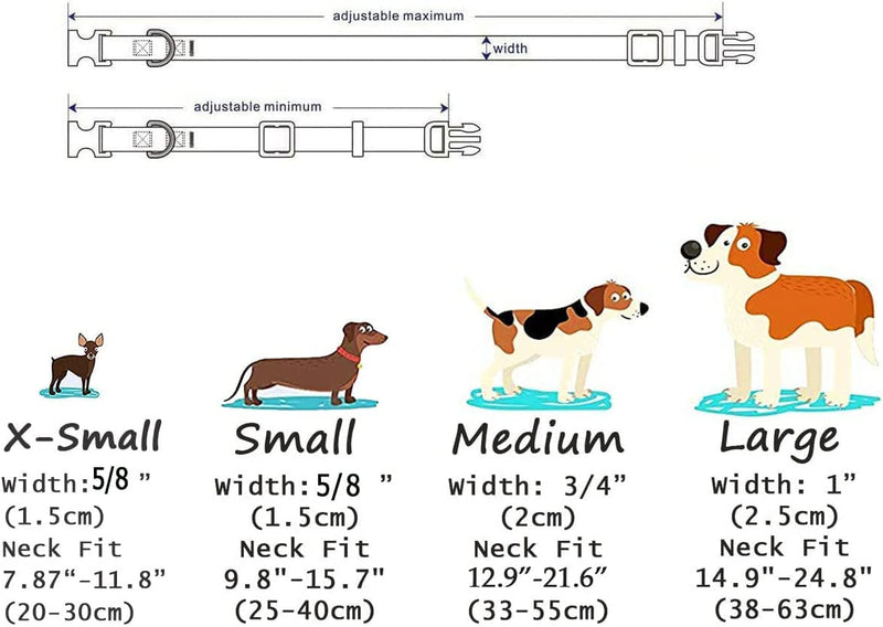 Mihqy Valentine's Day Dog Collar - Adjustable Heart Dog Collar - Love Design - Perfect for Small, Medium and Large Dogs (Heart, XS) XS (Neck Circumference 20-30cm, Width 1.5cm) - BeesActive Australia
