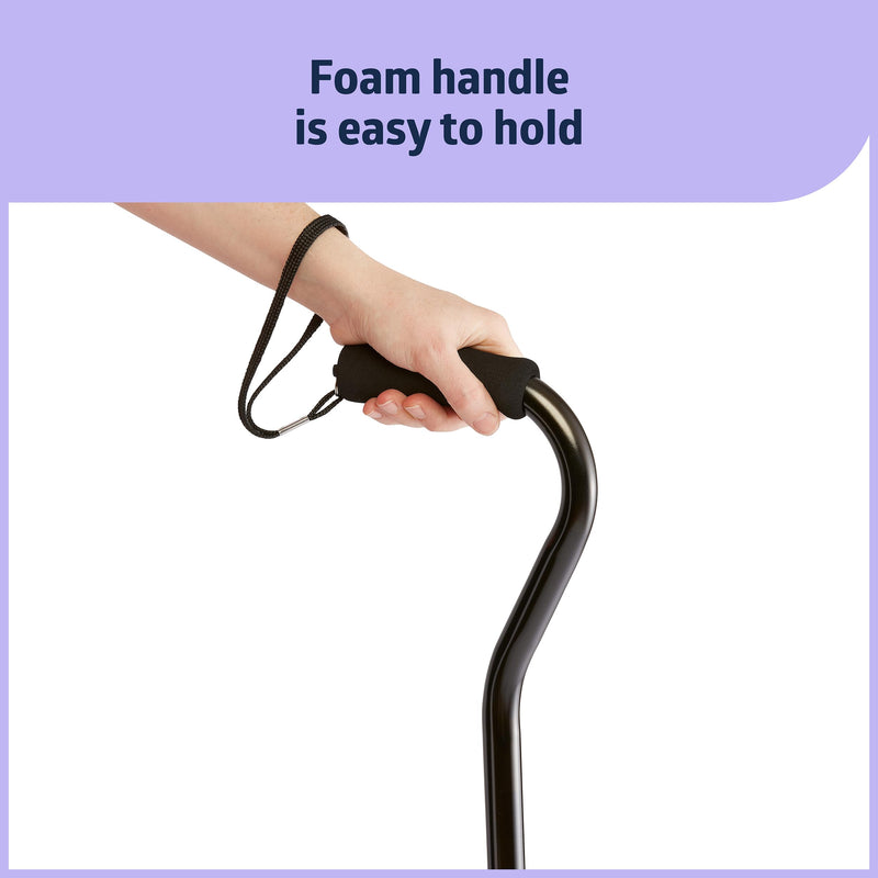 Medline Aluminum Offset Walking Cane for Seniors & Adults is Portable and Lightweight for Balance, Knee Injuries, Mobility & Leg Surgery Recovery - BeesActive Australia