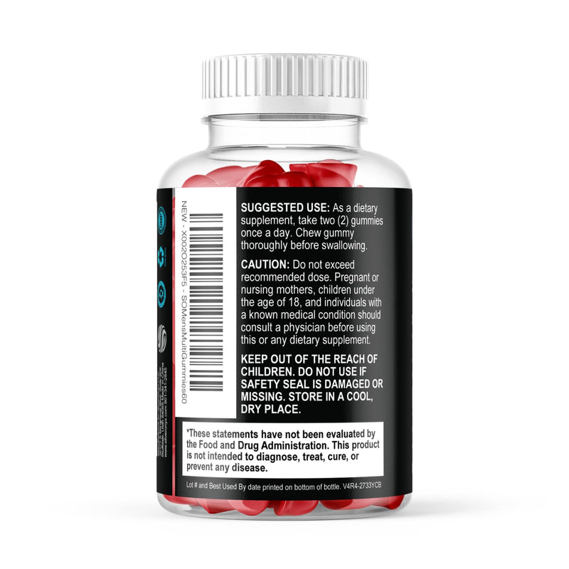 Multivitamin for Men - Complete Daily Mens Multivitamin Gummies with Vitamin D, B Vitamins, Zinc & More - Energy, Memory, Focus & Immune Health Support - 13 Essential Vitamins & Minerals - 60 Capsules