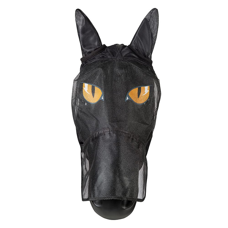 PFIFF 101013 Fly Mask Face Mask with Motif for Horses, Fly Protection Black-Curry Full/Warmblood/L - BeesActive Australia