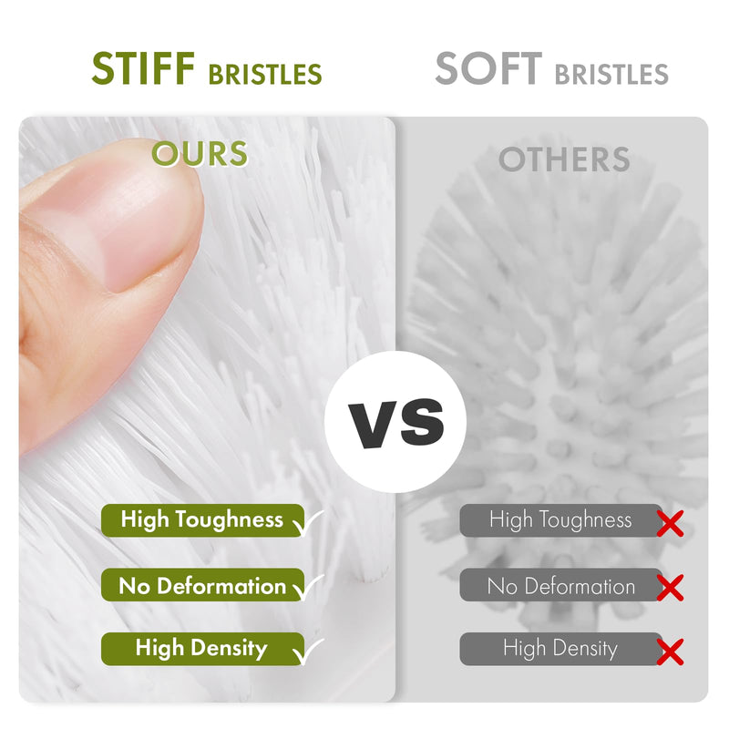 Amazer Scrub Brush for Cleaning Comfort Grip Shower Scrubber Stiff Bristles with Handle Heavy Duty Cleaner Brush for Tub Sink Carpet Floor - Pack of 2 (Green+Green) Green+green 2-Pack - BeesActive Australia
