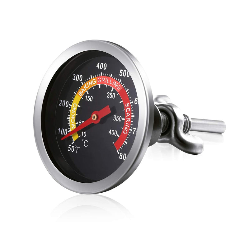 Frienda 3 Packs Charcoal Grill Temperature Gauge Thermometer Gauge Wood Barbecue Charcoal Grill Thermometer Heat Indicator for Lamb Beef Meat Cooking, 2-3/8 Inch Dial and 2-7/8 Inch Stem 1