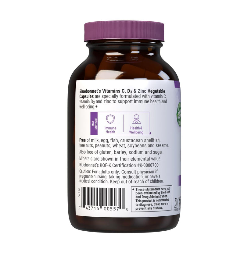 BlueBonnet Nutrition Vitamin C, 100 Vegetable Capsules | for Immune Health and Respiratory Function; Non-GMO, Kosher Certified, Gluten-Free, Soy-Free, Dairy-Free 100 Count (Pack of 2)