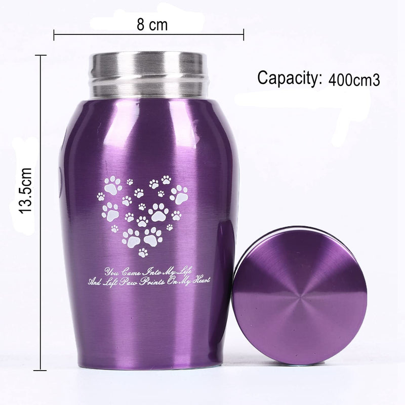 Pet Cremation Urns, Dog and Cat Ashes Urns, Pet Keepsake Urns, Dog Urns for Ashes, Cat Urns for Ashes (Purple, Small) Purple - BeesActive Australia