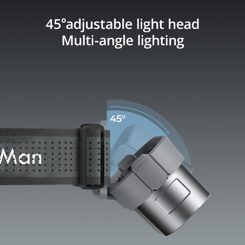 ATuMan Camping Headlamp, Ultra-Light LED Rechargeable Headlight with White Red Light, Camping Accessories Gear, Motion Sensor Waterproof Head Lamp, 8 Modes for Outdoor Running, Hiking, Fishing - BeesActive Australia