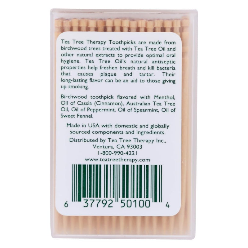 Tea Tree Therapy, Toothpicks Mint Tea Tree, 100 Count - BeesActive Australia
