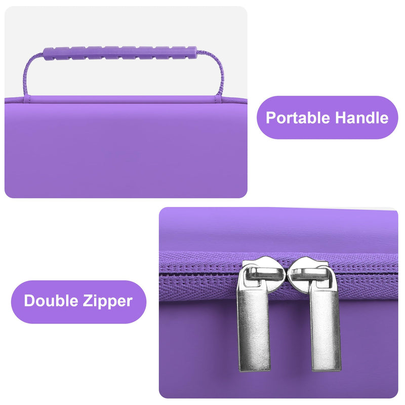 Canboc Travel Case for Portable Handheld Inhaler Nebulizer, Home Compression Nebulizer for Adults and Kids, Mesh Pocket fit Packets of Medication or Other Essentials, Purple (Case Only) - BeesActive Australia