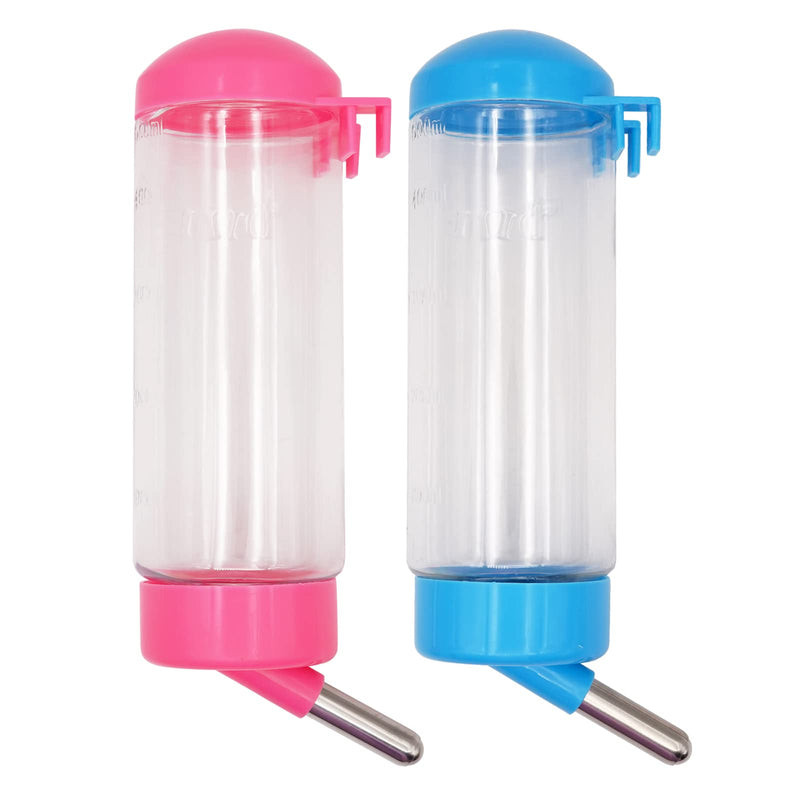 2 Pack 16 oz Guinea Pig Water Bottle no Drip for Cage no Leak Rat Small Animal Hamster Rabbit Water Bottle Attaches to Cage Bunny Water Dispenser,Ship by Random Color - BeesActive Australia