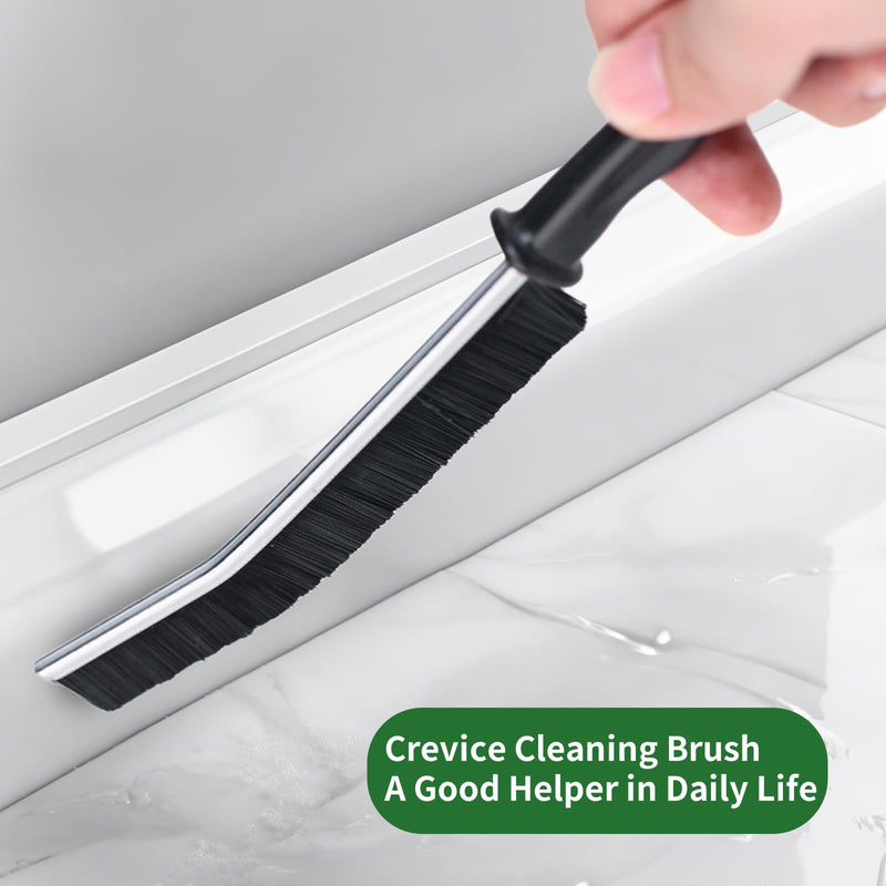 2 Pcs Crevice Cleaning Brush Hard Bristle Gap Brush Multifunctional for Bathroom Household Kitchen Tiles Window Crevice Cleaning Tool (Style 1) Style 1 - BeesActive Australia