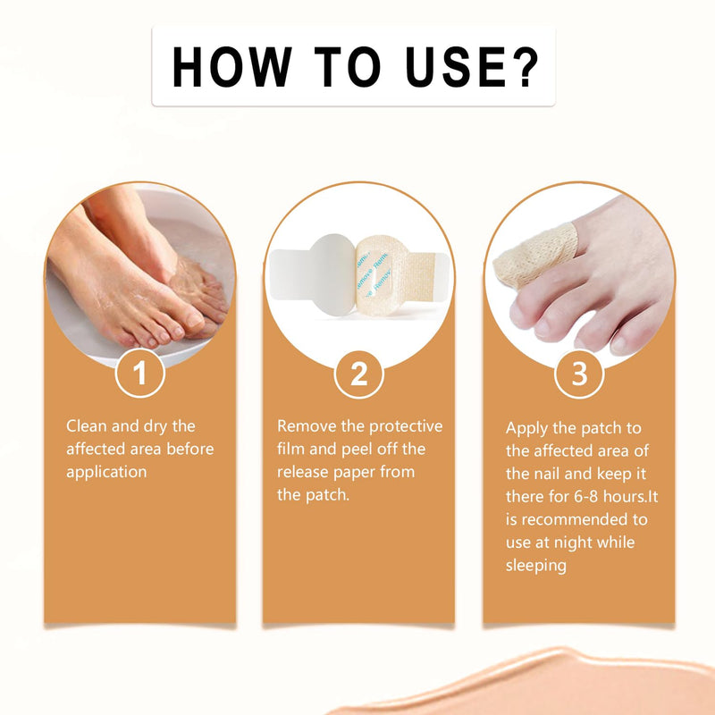 Fungal Nail Patches, 7 Days Nail 𝐅𝐮𝐧𝐠𝐮𝐬 Treatment, Toenail Treatment Patches Extra Strength - 100% Pure Natural Plant extract Repair for Damaged Nails, Kerasal Toenail
