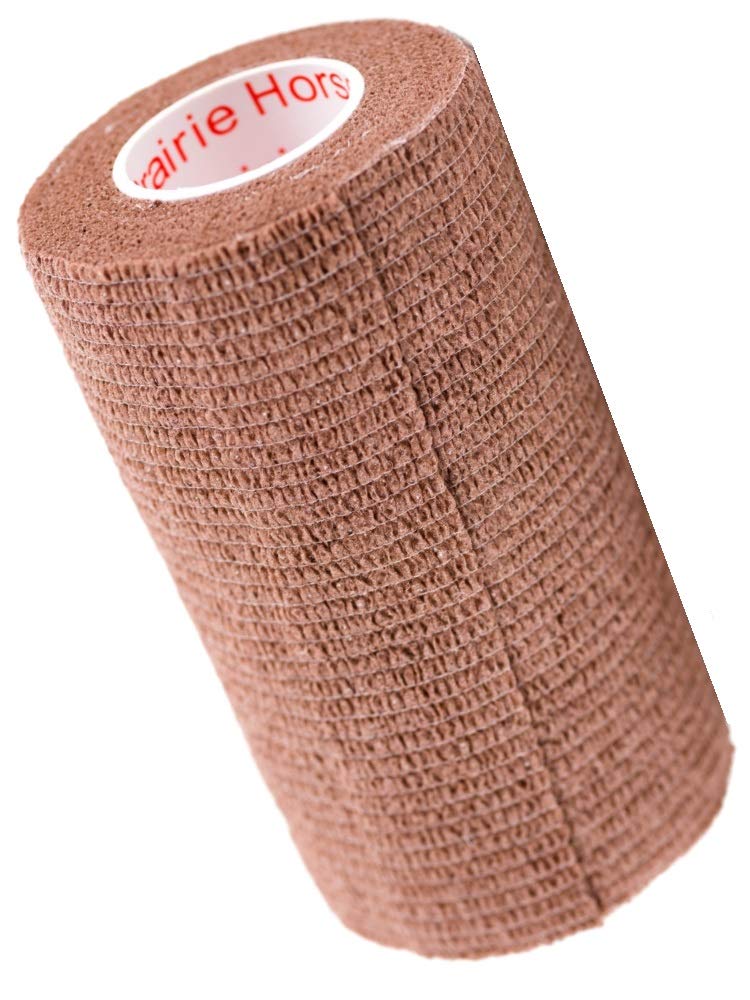 3 Inch Vet Wrap Tape Bulk (Brown) (Pack of 12) Self Adhesive Adherent Adhering Flex Bandage Grip Roll for Dog Cat Pet Horse 12 Rolls Brown - BeesActive Australia
