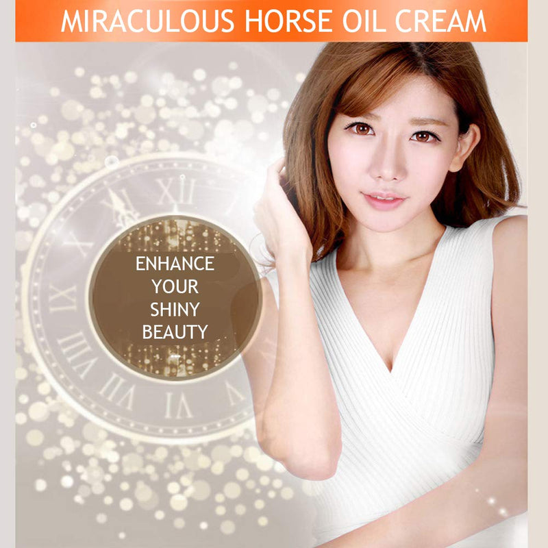 BIOAQUA Horse Oil Ointment Miracle Moisturizing Cream Anti-Aging Nourishes Rejuvenation Hydrating Facial Ointment for Dry Skin Lightweight Fast Absorbing Improves Skin Elasticity 70g / 2.47oz - BeesActive Australia