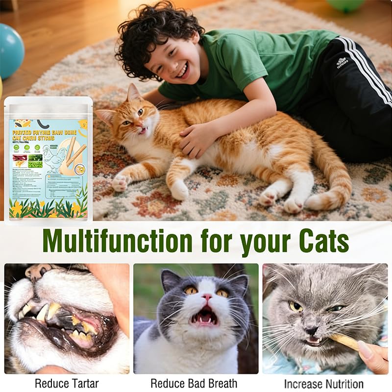50g Cat Chew Stick Chicken Flavor, Cat Dental Treats for Teeth Cleaning Dental Care, Cats Chew Toys for Fresh Breath