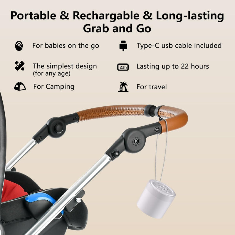 Sound Machine Mini White Noise Machine with 30 Soothing Sounds for Newborn Baby Kids Adults Portable Rechargeable Sleep Brown Noise Machine 4 Timers Memory Function for Travel Camping Home Office
