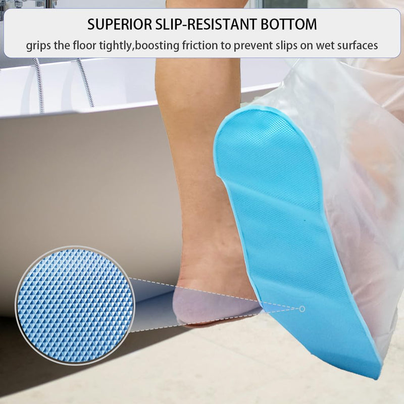 Non-Slip Waterproof Extra Wide Leg Cast Cover for Shower - Protector for Surgery Wounds, Bandage, Large Cast, Knee Immobilizer/Brace, Walking Boots (30 in. Long) Long-Wide-Leg