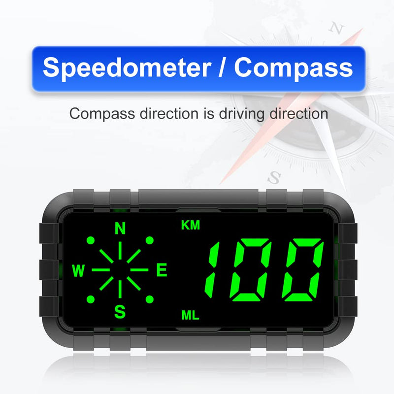 Heads Up Display for Car Digital GPS Speedometer kit MPH Odometer Automotive Compass for Dashboard HUD Fatigued Driving Alert Speeding Alarm for Trucks Golf cart All Vehicles (C3010) 4.3 Inch C3010 - BeesActive Australia