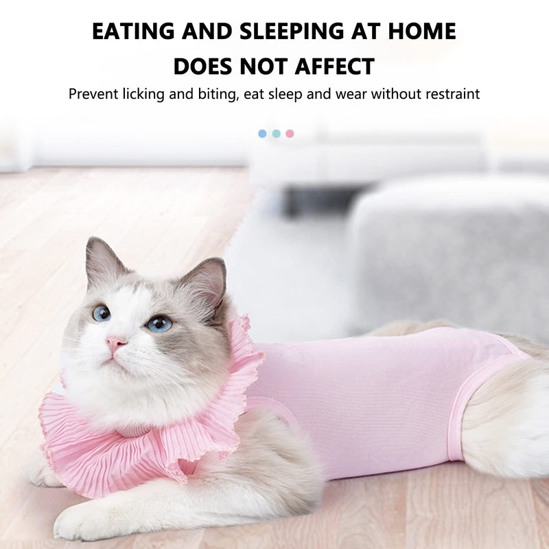 Cachpib Recovery Suit Cat, Cat Bodysuit After Surgery Recovery Suit with Pets Protective Collar, Pets Protective Clothing Recovery Suit Vest for Pets - Green M - BeesActive Australia