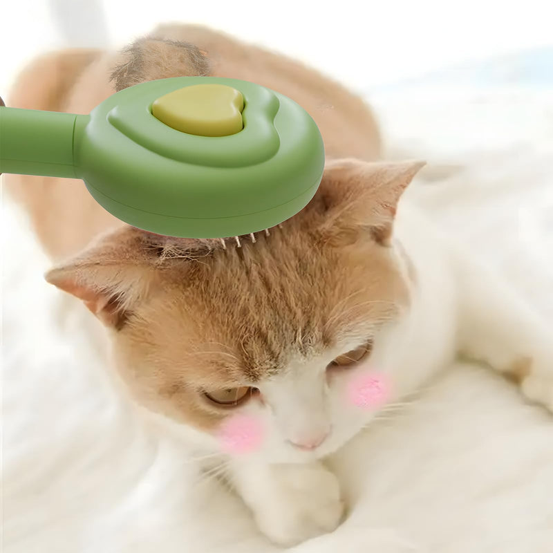 Pet Beauty Hair Removal Comb Cat Brush - One click Release Care Cat Comb Dog Hair Removal Brush - Suitable for long and short hair opening comb - Remove loose and falling hair (Green) green - BeesActive Australia