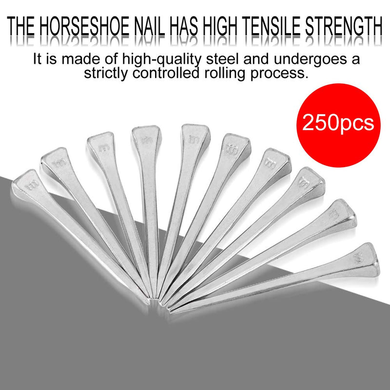 250Pcs Horseshoe Nails Size E5 Steel Head Nails Stained Glass Supplies for Leaded Stained Glass Projects, Horses and Rustic Decor - BeesActive Australia