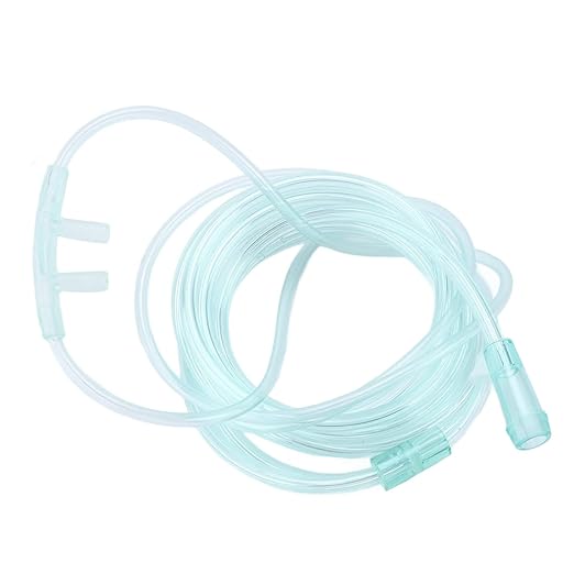 SharJIAJU Nasal Oxygen Tube, Thoughtful Design High Flow Soft Texture Disposable Silicone Nose Canula Hospital Oxygen Reducer Oxygen Generator (Green 2m Nasal Acid Base) - BeesActive Australia