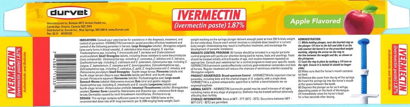 Ivermectin Paste - Horse Wormer 1 Tube 6.08 Grams (3-Pack)