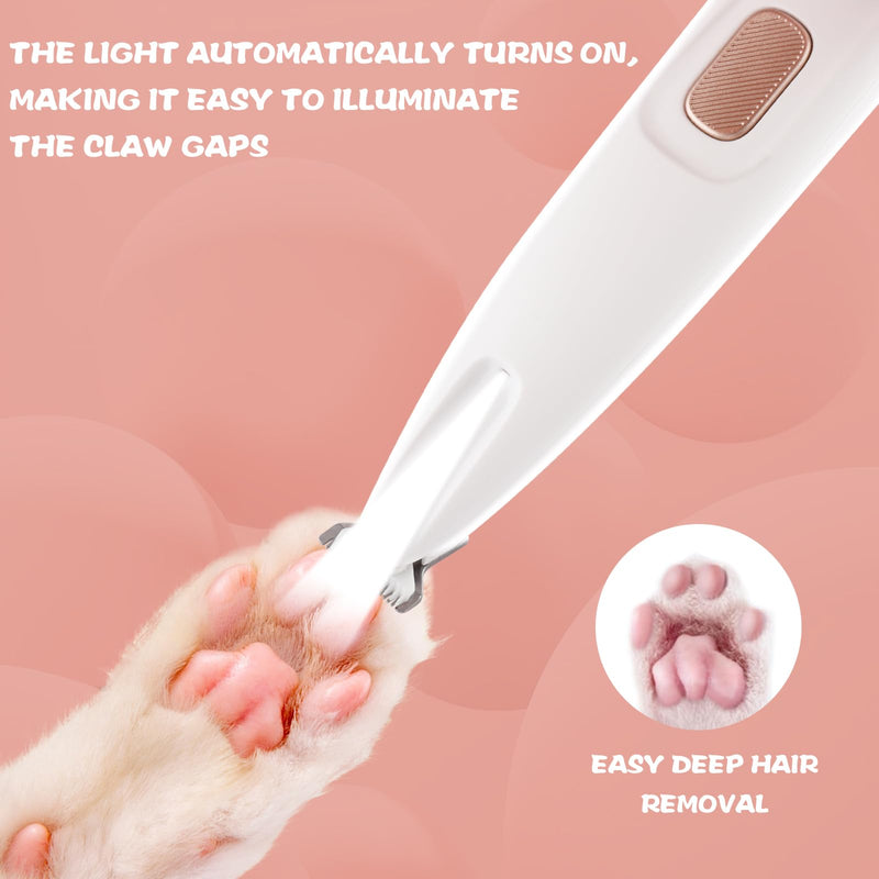 Paw Trimmer for Dogs, Beihre Dog Clipper with LED Light IPX5 Waterproof Clipper Dog Wireless Dog Paw Trimmer for Dogs Cats Paws, Eyes, Ears, Face, Body - BeesActive Australia