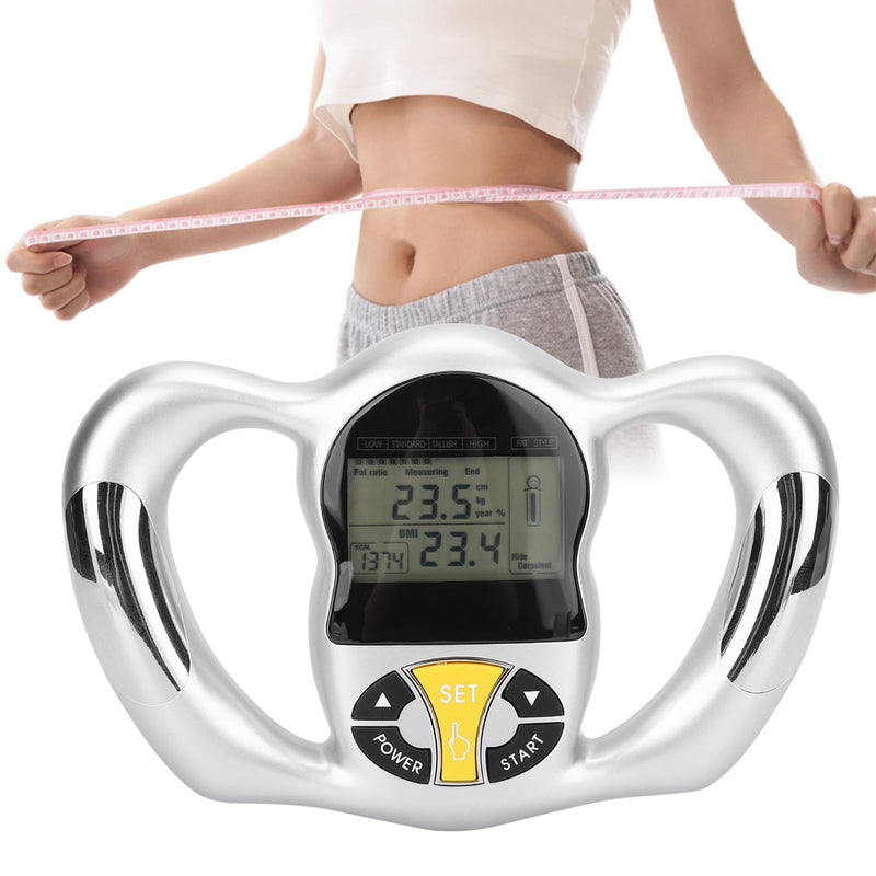 Handheld Body Fat Analyzer, Calorie Bmi Measurement LCD Screen Portable Digital Health Monitor Body Fat Measuring Instrument Bmi Meter Fat Analyzer Body Fat Monitor Fat Measuring - BeesActive Australia