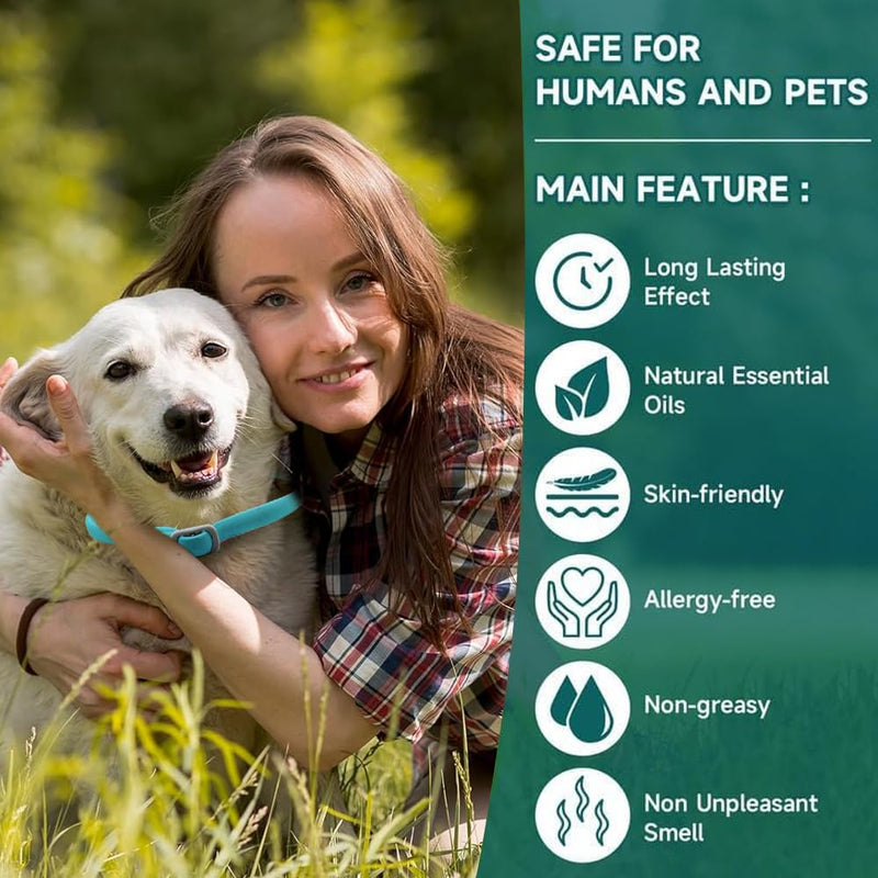 BKEPDY Dog Collar Pack of 2 Effective Protection Against Pests Waterproof Adjustable Flea and Tick Protection for Dogs All Sizes and Breeds (Blue-2) Blue-2 - BeesActive Australia