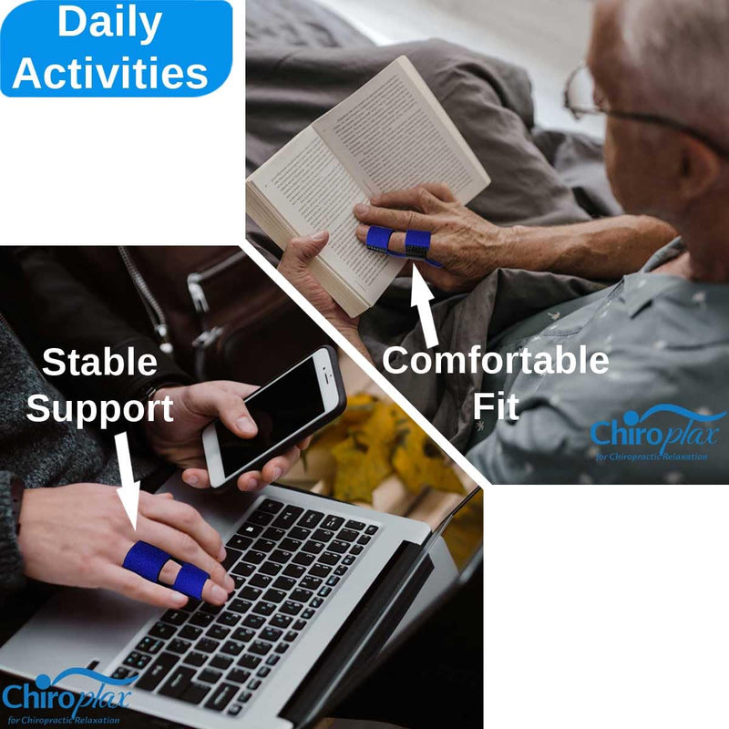 Chiroplax Trigger Finger Splints Wraps Support Brace Broken Sprained Finger Protector Straightener Arthritis Injury Relief (2 Pack) - BeesActive Australia