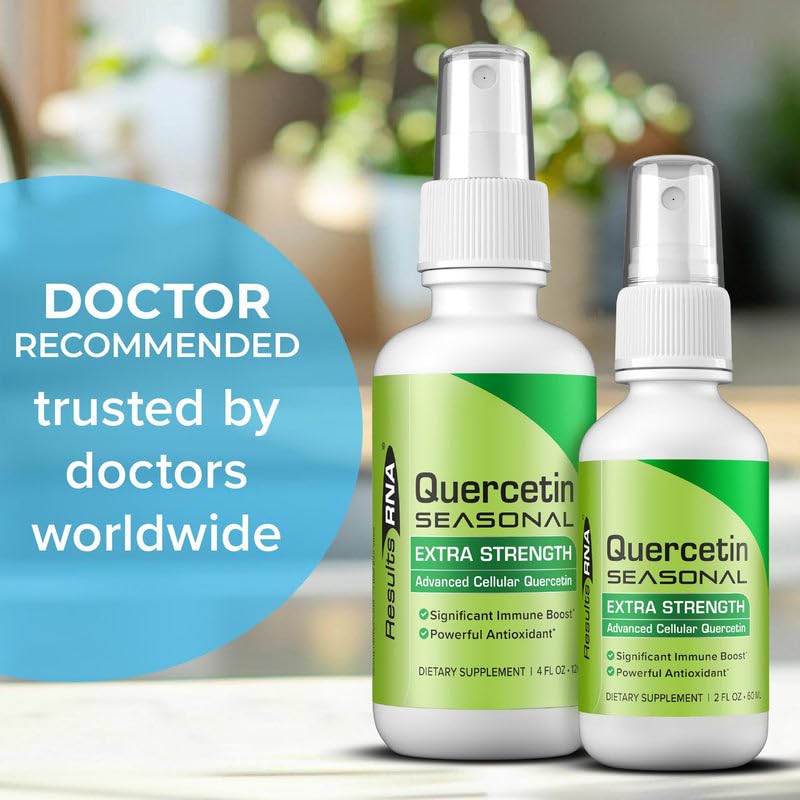Results RNA – Quercetin Seasonal Provides Exceptional Immune & Respiratory Support in a Delicious Oral Spray – Reduce Oxidative Stress & Enjoy Seasonal Relief. (4 oz - 60 Day) 4 Fl Oz (Pack of 1)