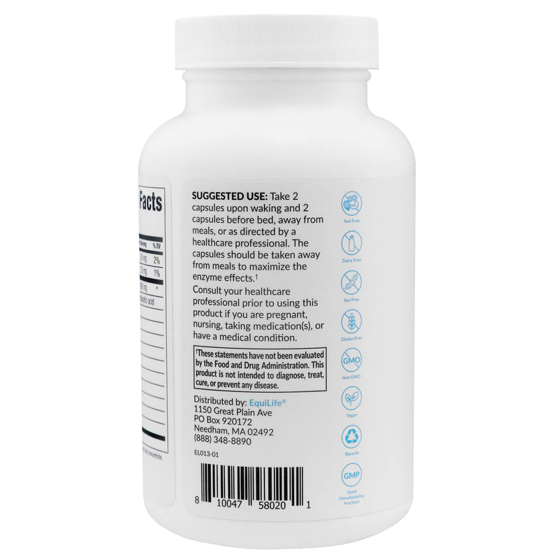 Equilife FloraFilm Enzyme Blend, Supports Gut Health, 120 Capsules | Helps Distrupt Microbal Biofilms | Aids in Detox & Immune Function | Gluten Free | Vegan | Non-GMO | Nut, Dairy, & Egg Free