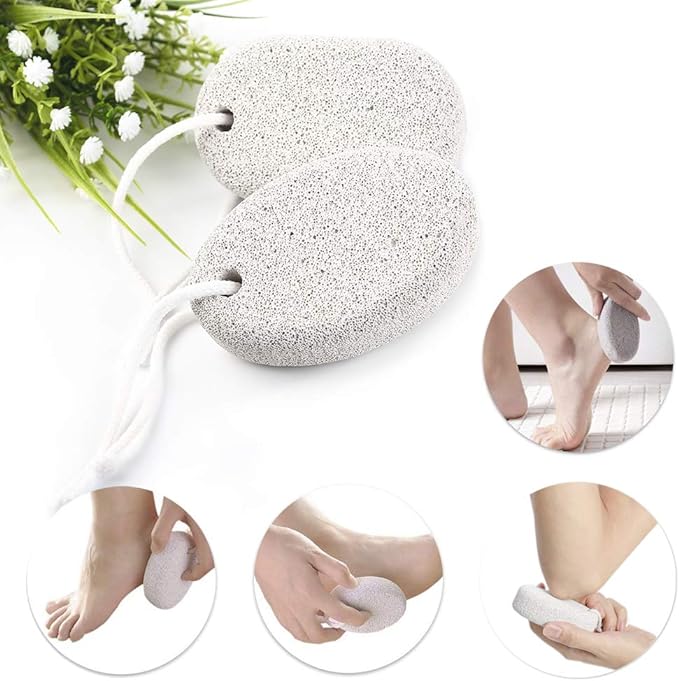 Phogary 2 Piece Natural Pumice Stone for Feet Lava Rock Pedicure Tool for Feet and Hands Hard Skin Exfoliating - Natural Foot File Exfoliating Remove Dead Skin - BeesActive Australia