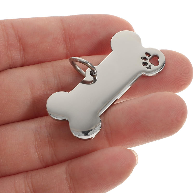POPETPOP Blank dog tag: pack of 8 dog tag blanks, stainless steel address tag, dog, personalized identification tag, cat tag - dog collar pendant for dogs, cats - BeesActive Australia