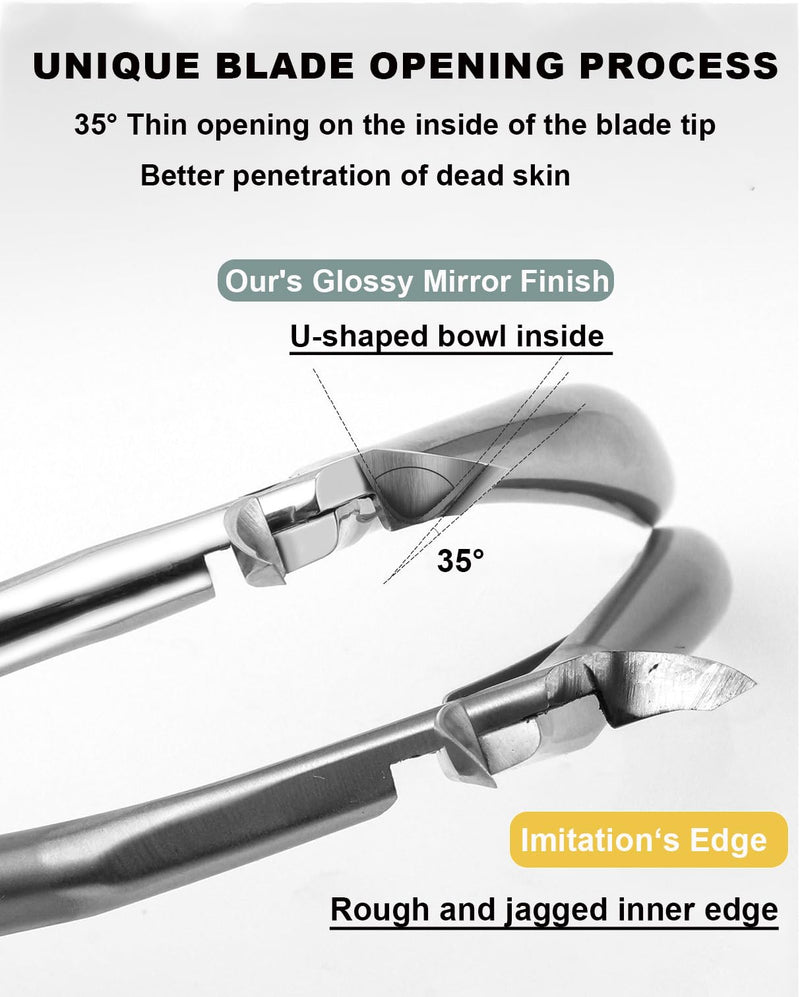 Cuticle Nippers, Professional Accurate Fast Sharp Small Jaw Cuticle Cutters, Nail Cuticle Cutting Pliers, Nail Dead Skin Remover Tool,Stainless Steel Cuticle Trimmer, Silver, Jaw 3mm Jaw-3mm Blade