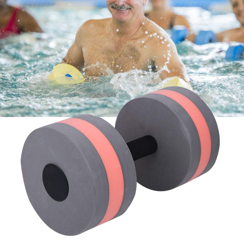 Keenso Eco-Friendly Roundness Foam Water Workout Dumbbells Water Weights Barbell Floating Dumbbell Fitness Equipment gray red