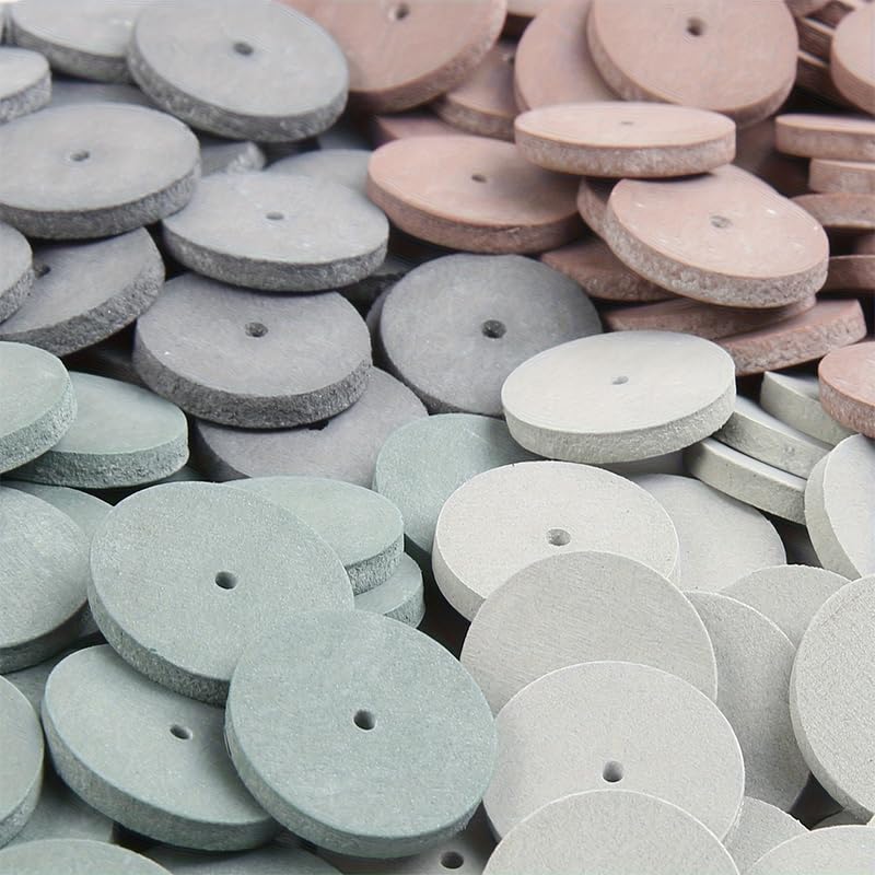 Dental Rubber Polishing Wheels for Jewelry,Lab Rotary Tool Brown 100 Pcs