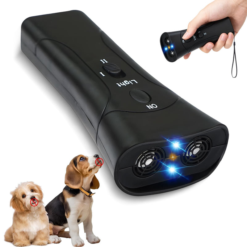 New Ultrasonic Pet Trainer,Pet Training Tool with Light,Ultrasonic Dog Bark Deterrent & Trainer - Stop Excessive Barking,Bark Deterrent Device,Compact Bark Control for Dogs,3 Training Modes