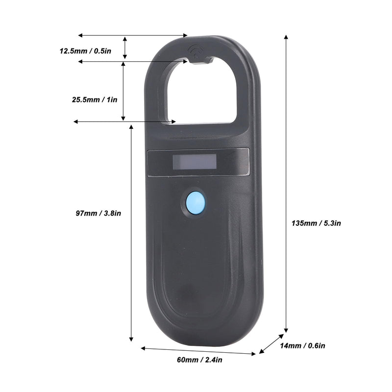 Bewinner Pet Microchip Scanner, Portable Animal ID Reader, 134.2KHz, ISO11784 85 FDX B EMID, Portable Pet Chip Scanner, USB Charging, Built-in Buzzer - BeesActive Australia